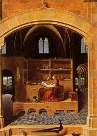 San Jerónimo en su estudio - tabla, 46 x 36, 5 cm